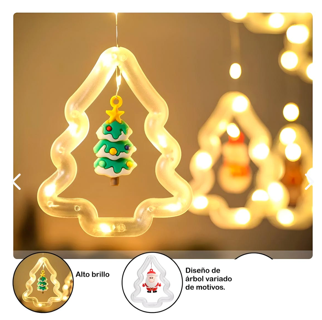 💡CORTINA DE LUCES LED NAVIDEÑAS INTERCALADAS🎄