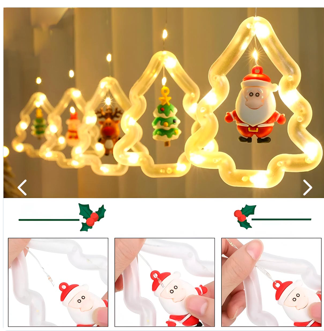 💡CORTINA DE LUCES LED NAVIDEÑAS INTERCALADAS🎄